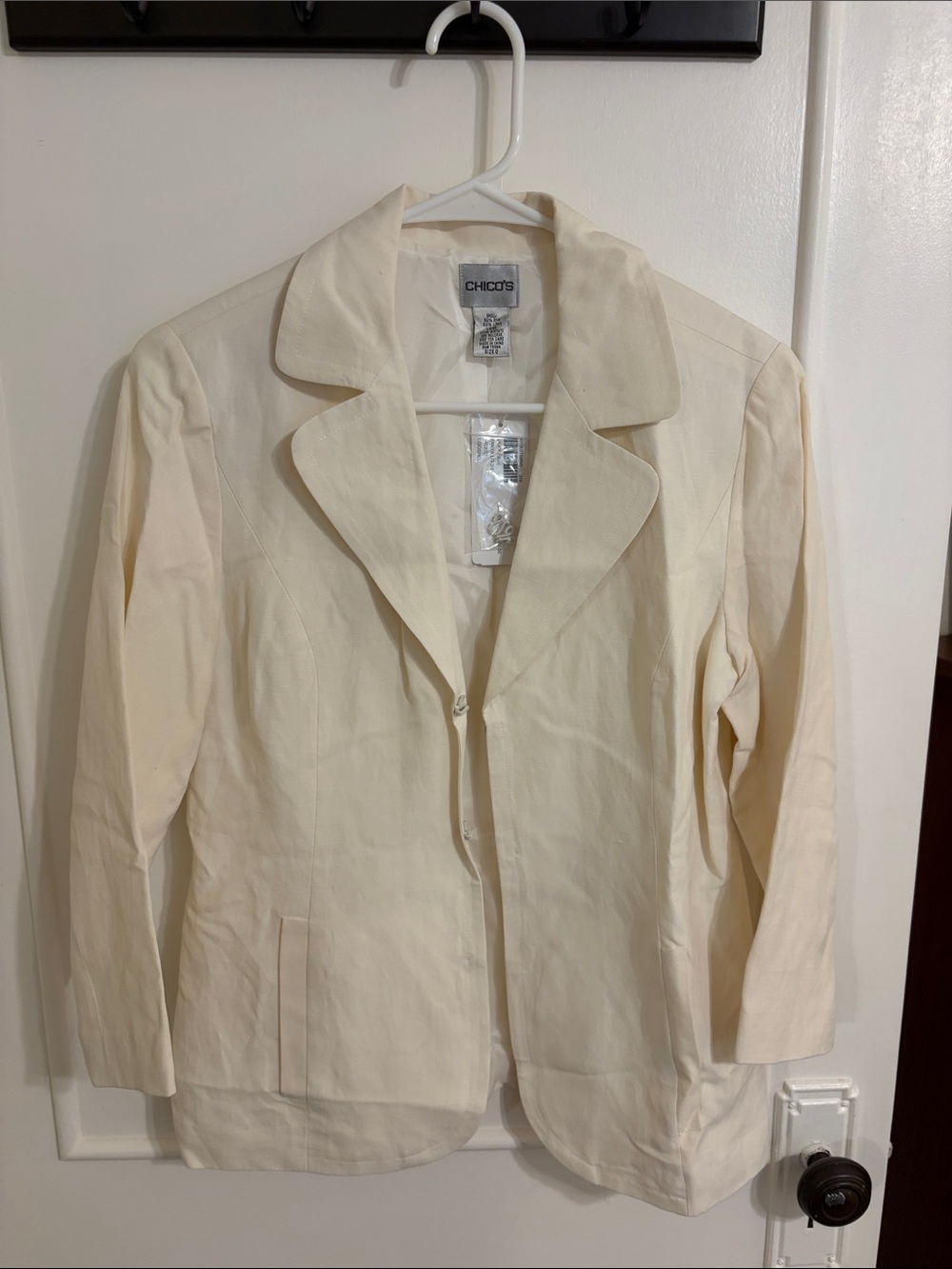 Chico's Cream Tailored Women's Blazer Jacket